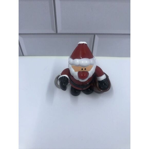 Christmas-Santa Claus Keychain,  Movable Arm, Santa Claus Christmas - Picture 1 of 5